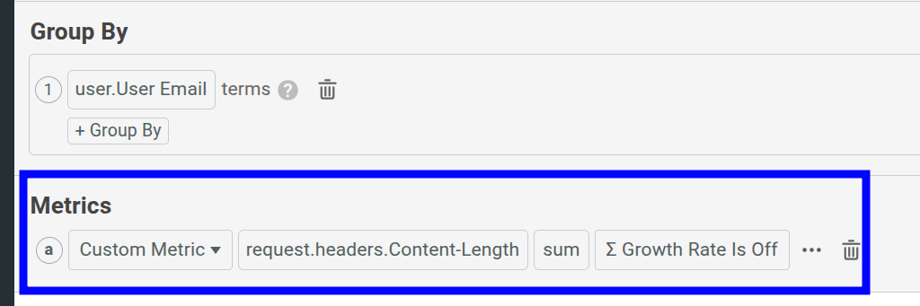 Creating Alert with Custom Metric