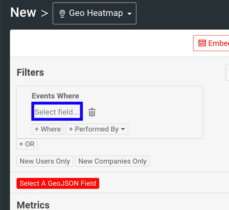 Selecting fitlers in a Geo Heatmap chart