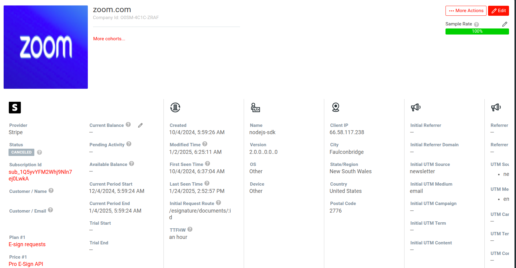 A company profile in Moesif