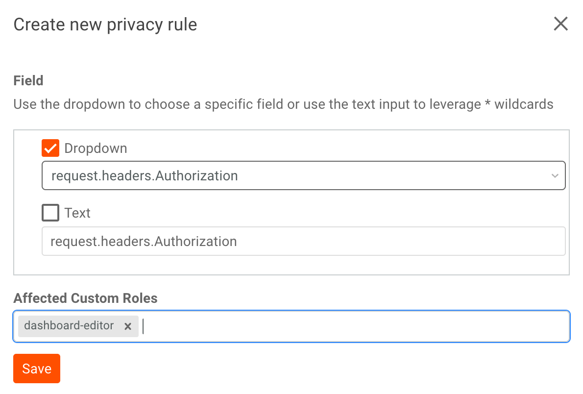 Create New Privacy Rule