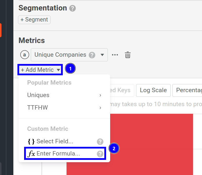 Creating a custom formula in a Composition chart