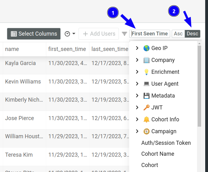 Sorting in a Lookup table