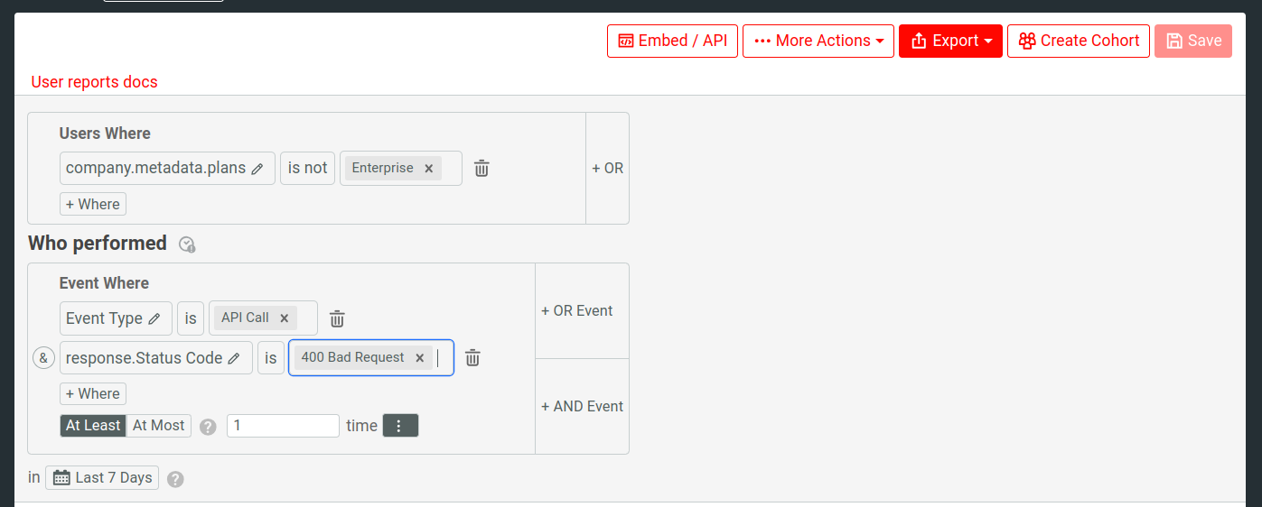 Users who had over 1 400 errors