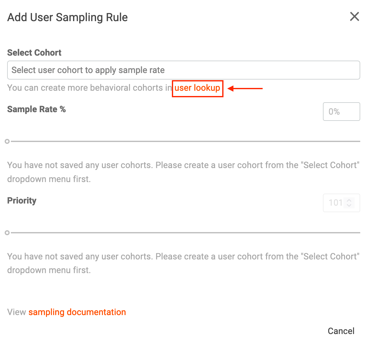 Selecting User Lookup