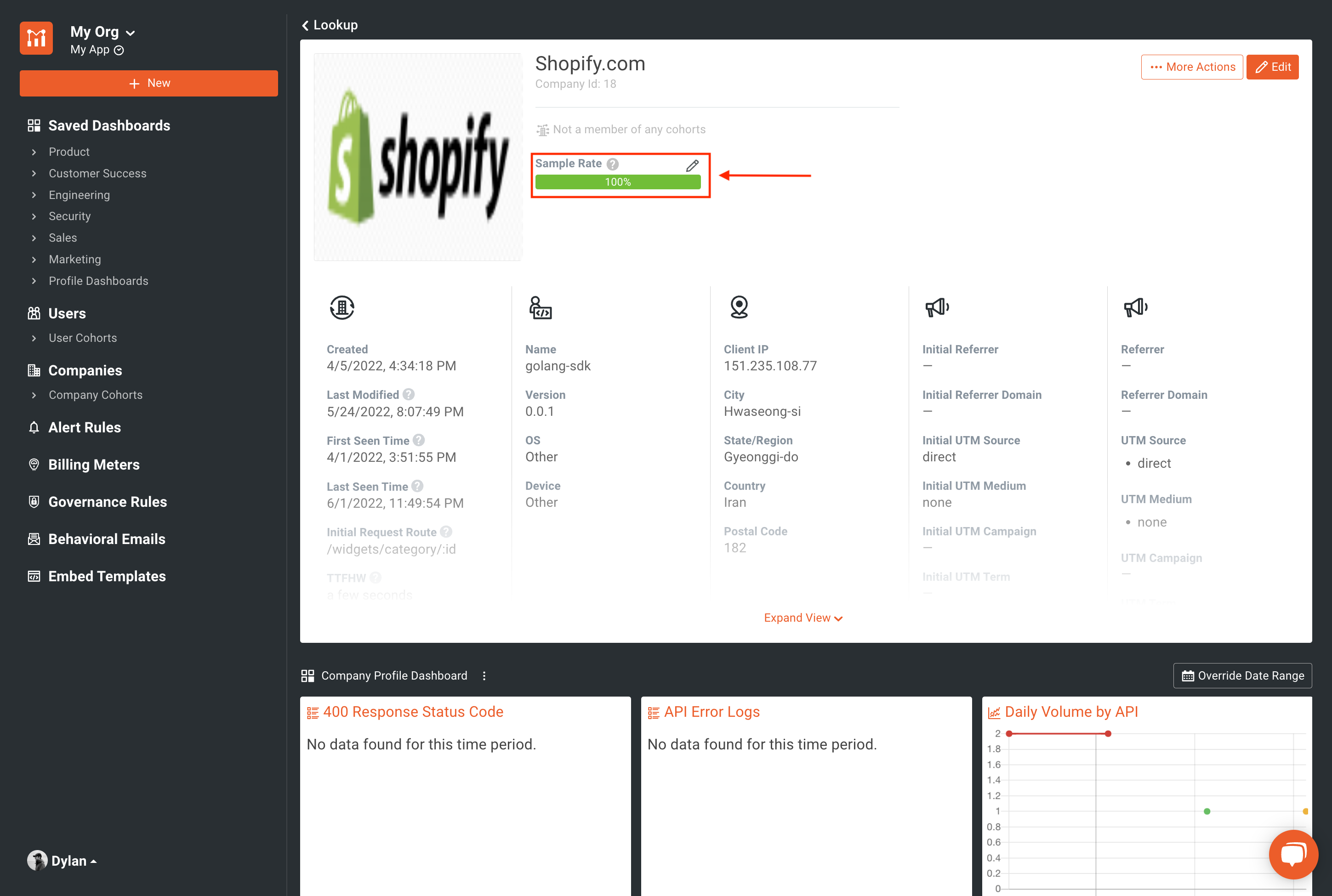 Company Profile View